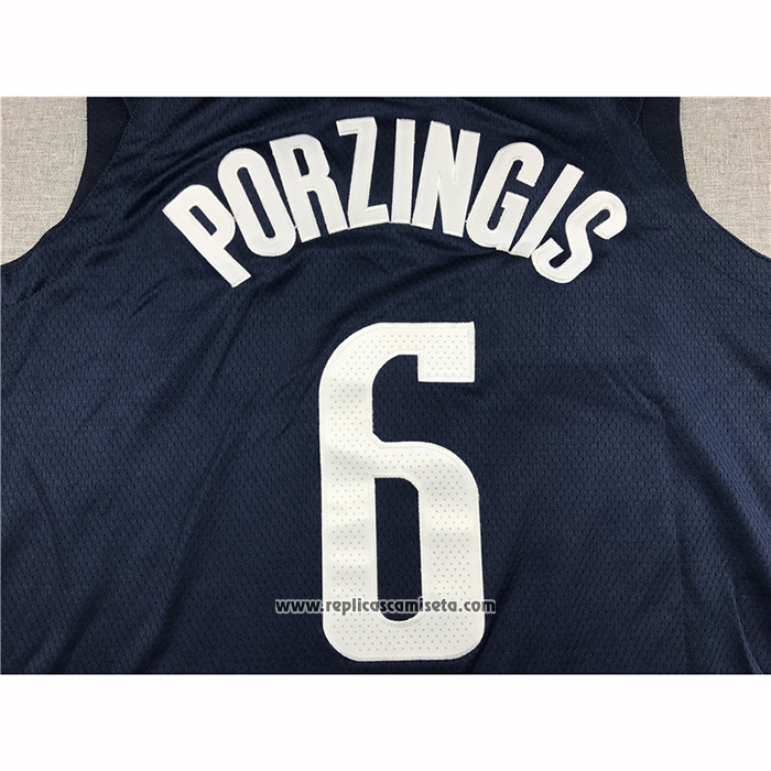 Camiseta Dallas Mavericks Kristaps Porzingis #6 Statement 2019-20 Azul